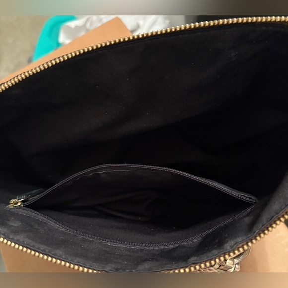 Coach Brown Purse With Leopard Print On Straps set - Picture 10 of 16